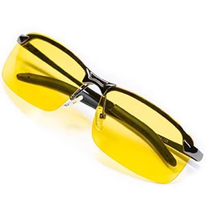 Night Vision Anti-Glare Polarized Driving Glasses + Case