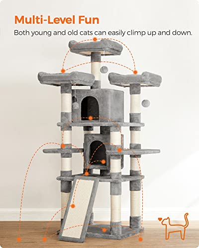 Feandrea 67" Multi-Level Cat Tree Tower for Large Cats - Image 4