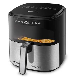 Mondial Digital Visor Air Fryer 5.3QT – Inox Finish