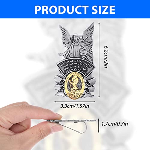 St Christopher Car Visor Clip Medal - Driving Safety Gift (2-Piece) - Image 5
