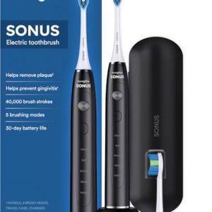 AURAGLOW Sonus Electric Toothbrush: 5 Modes, Travel Case