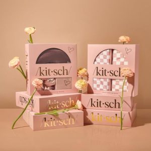 Kitsch 3PC Satin Sleep Set: Pillowcase, Scrunchie & Eye Mask