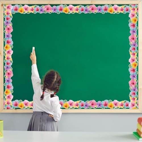 49ft Summer Tropical Hibiscus Bulletin Board Borders - Image 2