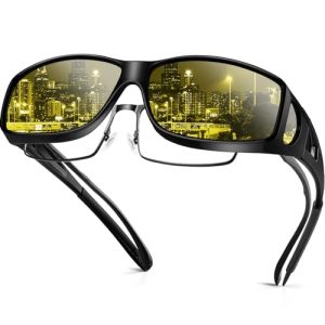 Fit Over Night Driving Glasses – Polarized Anti-Glare UV400