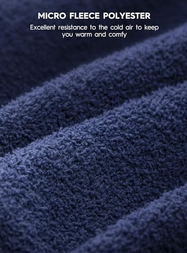 DAVID ARCHY Men's Ultra-Soft Fleece Pajama Set - Navy - Image 5