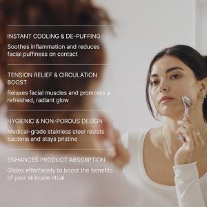 TALOVA Stainless Steel Facial Roller: Anti-Aging & Lift