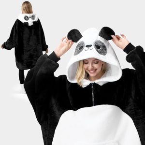 Adult Panda Wearable Blanket Hoodie – Cozy Sherpa Fleece