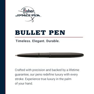 Fisher Space Pen Bullet Pen – Matte Black Brass Ballpoint
