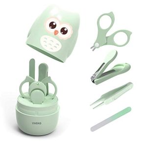 YIVEKO 4-in-1 Baby Nail Care Set – Owl Green
