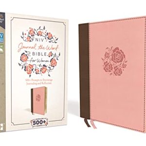 NIV Journal the Word Bible for Women: Leathersoft Brown/Pink