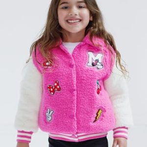 Disney Minnie Mouse Toddler Girls’ Sherpa Jacket 3T