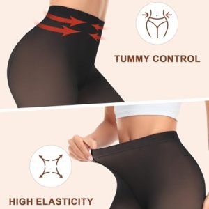 QooNoo 220g Stirrup Fleece Lined Tights: Opaque Warmth