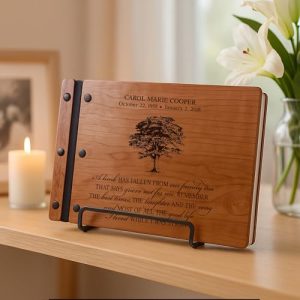 Personalized Funeral Guest Book – Tree of Life Memorial