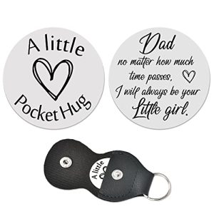 Pocket Hug Token Keychain Gift for Dad from Daughter