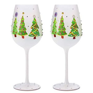 Winter Tree Wine & Water Glasses – Set of 2 Festive Glassware