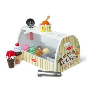 Melissa & Doug Wooden Ice Cream Counter Play Set