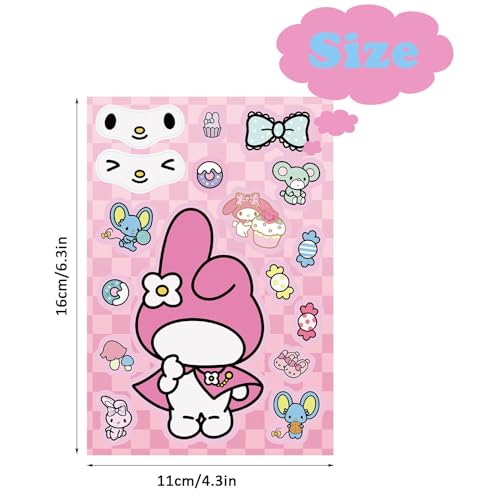 Cute Anime Make Your Own Face Stickers for Kids & Teens - Image 3