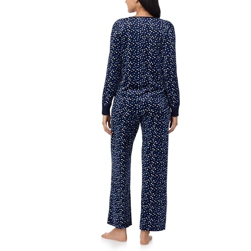Nautica Women's Fleece Pajama Set - Henley Top & Pants - Image 3