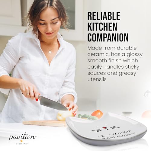 Blobby Cat Spoon Rest - "I Licked the Spoon" - Image 8