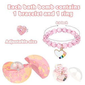 6 Large Organic Kids Bath Bombs with Surprise Jewelry