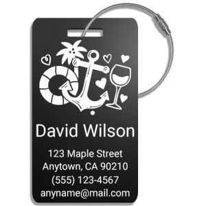 Single Custom Aluminum Luggage Tag – Durable