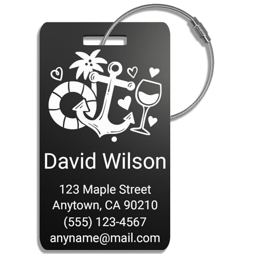 Single Custom Aluminum Luggage Tag - Durable