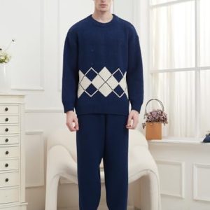 Men’s Plush Fleece Pajama Set – Warm Long Sleeve PJs