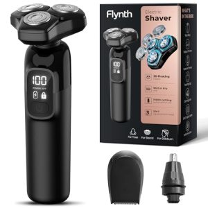Flynth 3-in-1 Electric Razor for Men – Wet/Dry Cordless