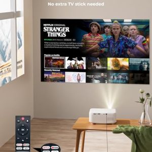 Lisowod L02 1080P Smart Projector – WiFi, Bluetooth, Netflix