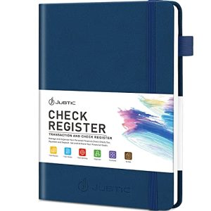JUBTIC A5 Check & Transaction Register Log Book – Blue