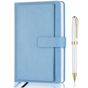 Executive Lined Journal Notebook with Pen, Pastel Blue