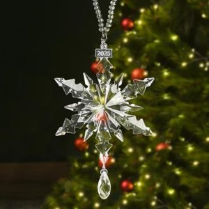 2025 Crystal Snowflake Christmas Ornament – Keepsake Gift