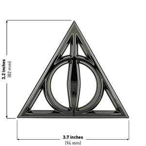 Harry Potter Deathly Hallows 3D Car Emblem – Black Chrome