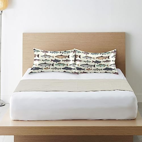 Vintage Fish Satin Pillowcase for Hair & Skin (20x26) - Image 8