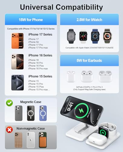 3-in-1 Foldable Magnetic Wireless Charger for Apple Devices - Image 6