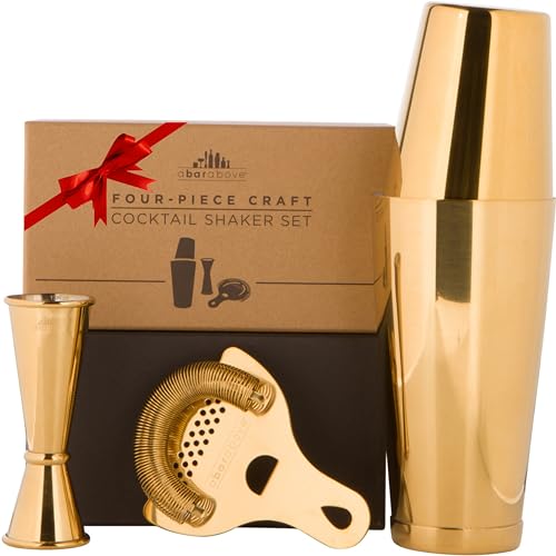 A Bar Above 4-Pc Pro Cocktail Shaker Set, Gold