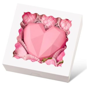 20-Pack White Auto-Popup Bakery Boxes with Window