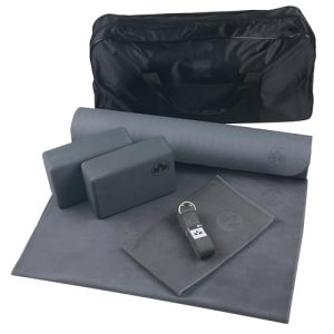 Clever Yoga 7-Piece Starter Kit – Mat, Blocks, Strap & Towels