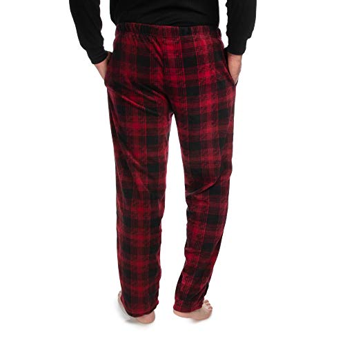 Men's Plaid Fleece Pajama Pants - Warm Lounge PJs - Image 6
