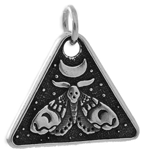 Sterling Silver Moon Moth Necklace - Unique Hawkmoth Jewelry