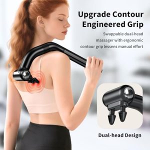 LC-HZLJ Dual-Head Massage Gun with Extension Handle