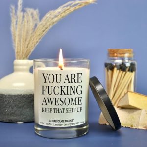Inspirational Scented Candle – “You are Awesome” Gift