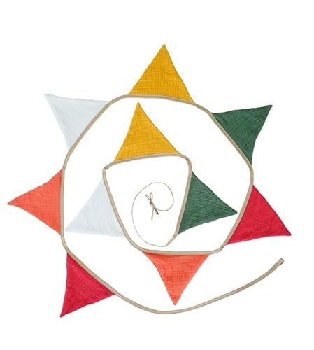 2-Pack Red & Green Pennant Banner Bunting Flags Garland - Image 4