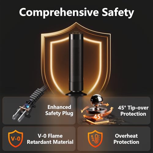 GRIDR 1500W Tower Heater - Remote, Thermostat & 12H Timer - Image 7