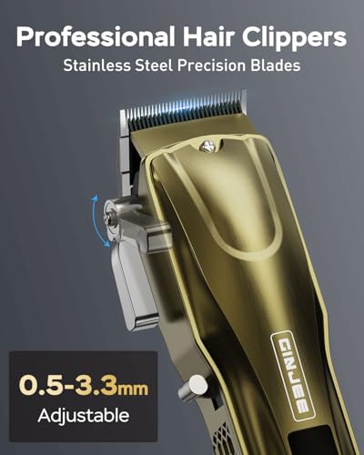 GinJee Professional Cordless & Corded Hair Clippers for Men - Image 2