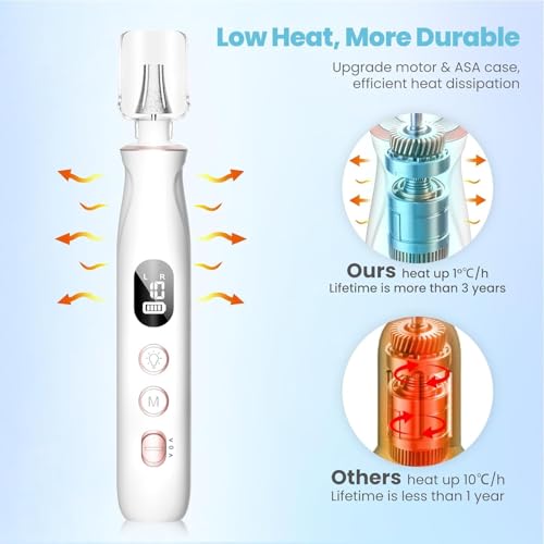 HSKAI Professional Cordless Nail Drill Kit - LCD & Lamp - Image 4