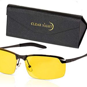 Night Vision Anti-Glare Polarized Driving Glasses + Case