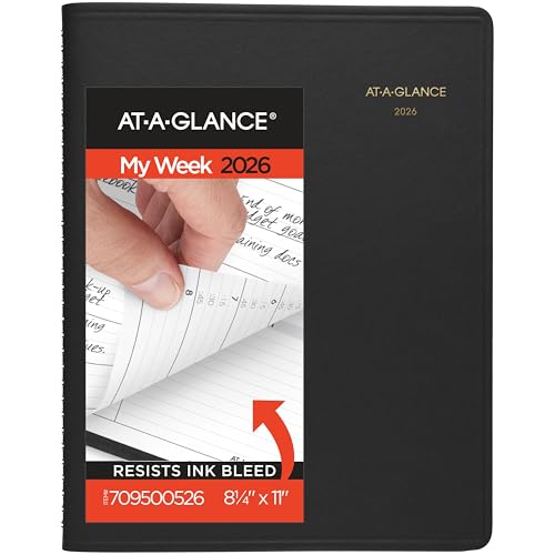AT-A-GLANCE 2026 Weekly Appointment Book Planner, Black