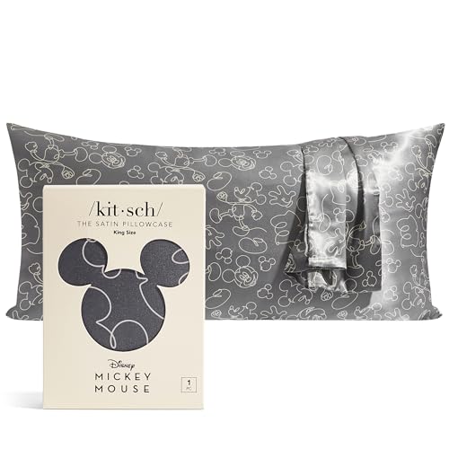 Kitsch Disney Mickey Mouse King Satin Pillowcase Zipper