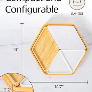 Premium Bamboo Cheese Board & Knife Set – Gold Cutlery